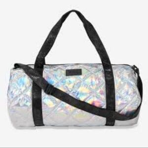 Pink VS Holographic Quilted Women's Duffle Bag